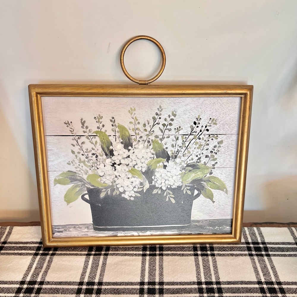 Gold Framed Floral Wall Art